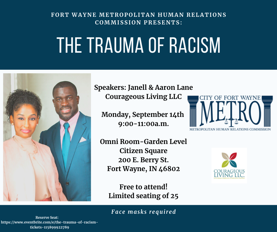 September 14th The Trauma of Racism Event Flyer