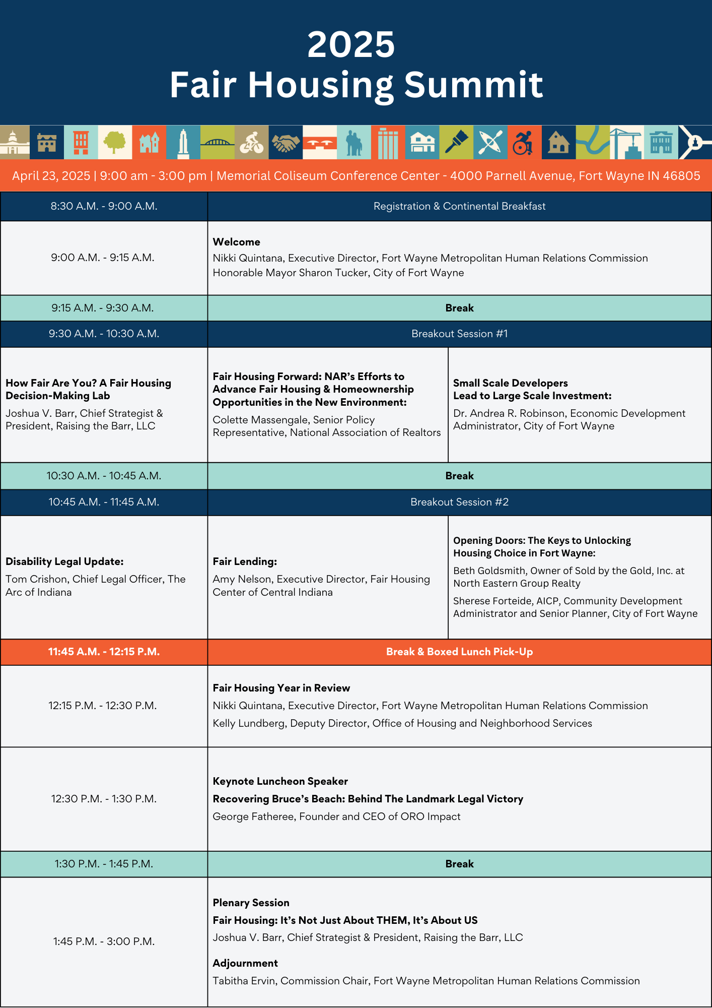 2025 Fair Housing Summit Agenda Update 4.9.2025